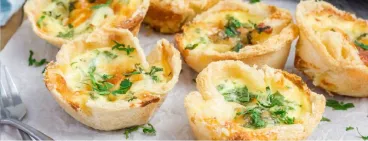 Tartelettes au fromage de chèvre frais et à la ciboulette Maïzena