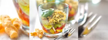 Crumble de poivrons aux Croustilles Belin® goût tomate mozzarella