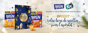 Un fond avec des paillettes, des packs et un livre au premier plan