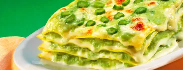 Lasagnes aux légumes verts de printemps aux herbes avec Philadelphia ®