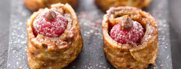 Maki de crêpe aux framboises et Philadelphia® avec Milka