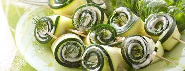 Makis de courgette au Philadelphia® saumon fumé et aneth