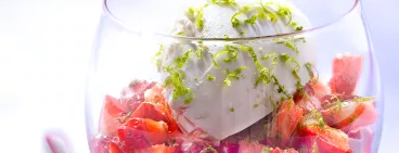 Verrines de fraises et citron vert avec Philadelphia®