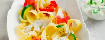 "Philadelphia® Pasta" au jambon cru