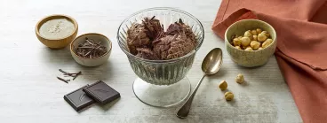 Glace minute végétale chocolat-noisette, avec Côte d’Or®