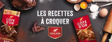 Côte d’Or L’original avec des ingrédients pour pâtisser. 