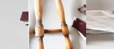 Mosaïque tabouret relooké