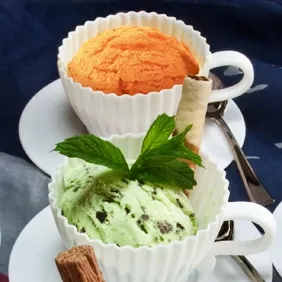 Duo de sorbets melon & menthe