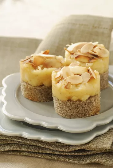 Petits gâteaux au blé noir, pommes caramélisées