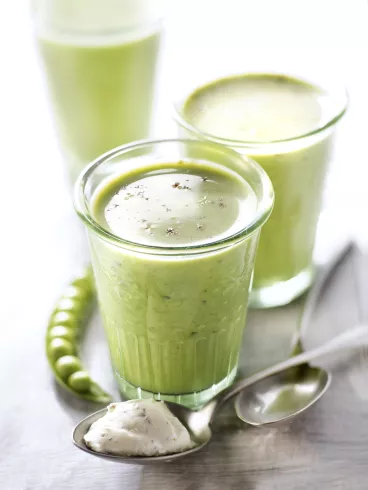 Velouté glacé de petits pois au Philadelphia®