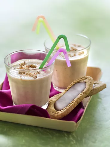 Milkshake au miel et BelVita® goût Choco-Noisette