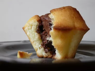 Muffins au cœur de pâte à tartiner