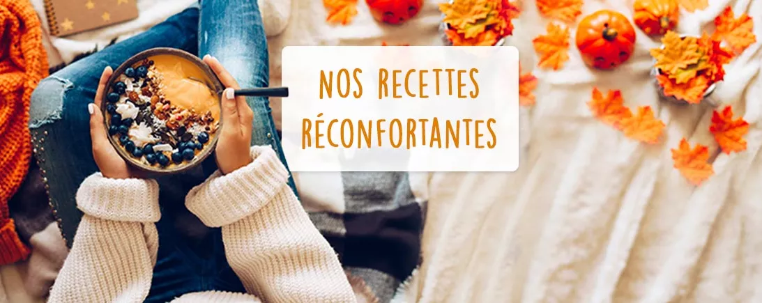 Une femme dégustant une recette réconfort