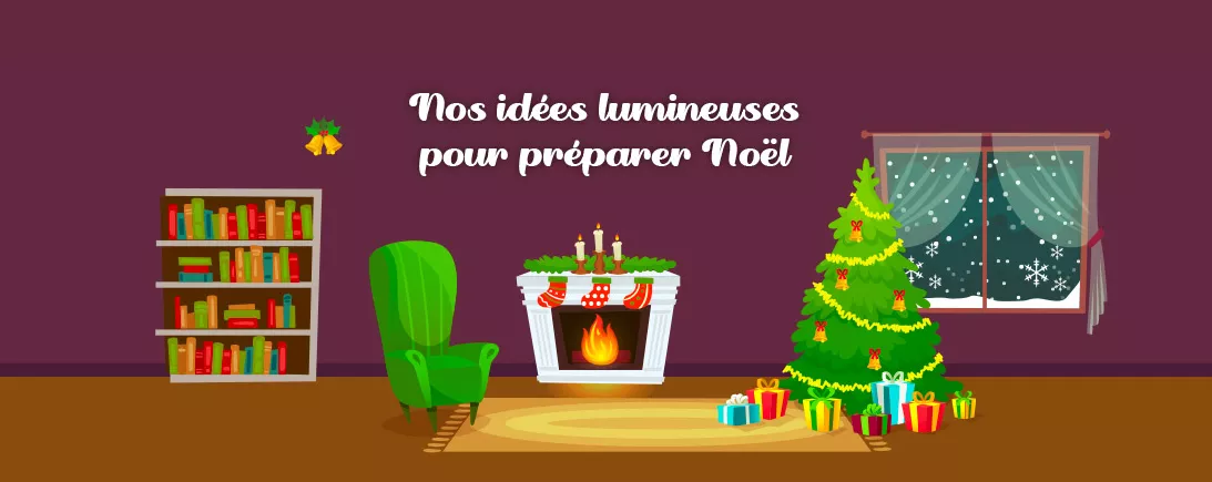 Un salon décoré pour Noël