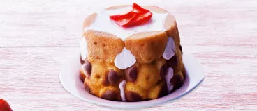 Mini charlotte aux fraises et fromage blanc avec LULU L'Ourson ®