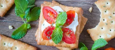 Des toasts à base de biscuits salés 