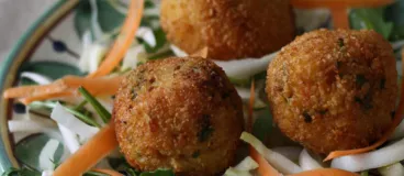 Boulettes de crevettes au gingembre avec le ketchup Amora®