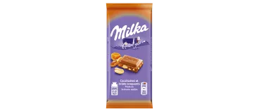 packshot milka cacahuete et éclats croquants