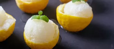 Sorbet dans citron