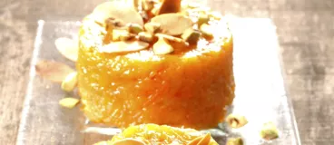 Gâteau de carottes aux pistaches, miel et amandes