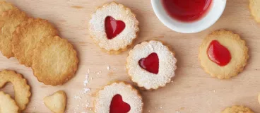 Des biscuits sablés à la framboise