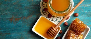 L'ingrédient : le miel Un pot de miel.