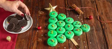 Un sapin de noël en biscuits Oreo