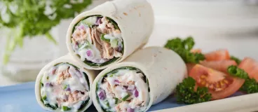 Wrap au thon et aux crudités