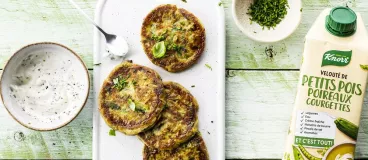 Pancakes salés aux légumes verts