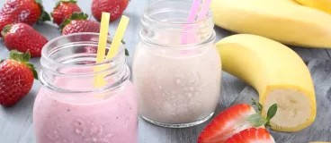 Smoothie banane, fraise et nectarine