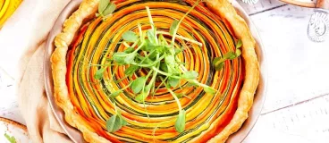 Une tarte aux courgettes et carottes