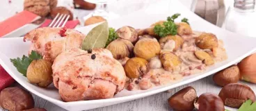 Du veau avec des châtaignes