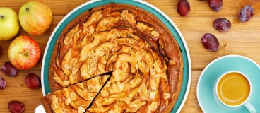 Tarte pomme prune rhubarbe