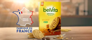 pack de belVita sur une table au soleil