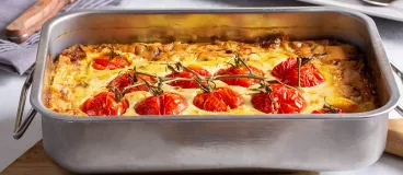 Clafoutis au bœuf, tomates cerises et brocolis avec Maïzena®
