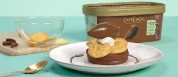 Recette – Chocolat – Crème glacée – Dessert – Oreillettes - Noisettes 