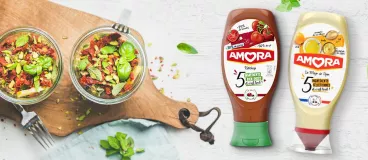 Un taboulé de quinoa en verrines avec Amora®