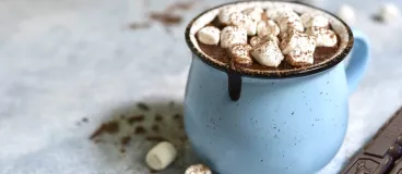 Un chocolat chaud aux mini-guimauves 