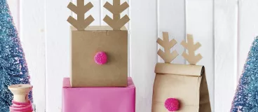 Du papier cadeau DIY en forme de cerf