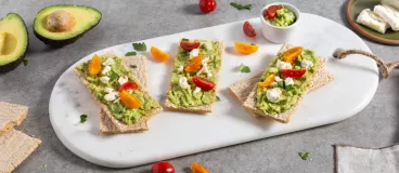 Des tartines de Cracotte au guacamole