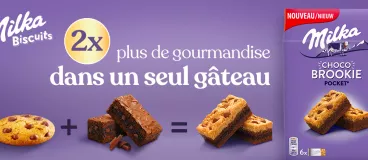 Avec le nouveau Milka Brookie, pourquoi choisir ? Une addition d’un cookie + brownie = brookie