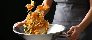 Un wok de crevettes