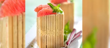 Charlottine de thé vert et pamplemousse avec La Paille d’Or®