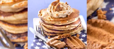 Pancakes aux Bastogne® de LU et mousse au sirop d’érable