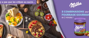 Chandeleur : des combinaisons rapides et délicieuses pour un nappage gourmand avec la pâte à tartiner Milka CHANDELEUR