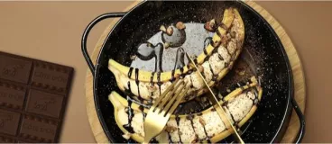 Papillotes banane-choco-coco au barbecue 