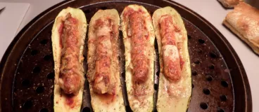 hotdog de courgettes
