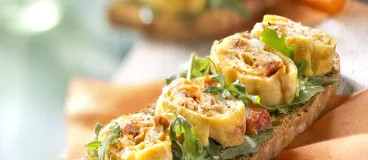 Omelette au chorizo et roquette avec Pelletier®