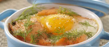 Oeuf cocotte au saumon