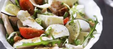 Salade de poulet et radis noir, Vinaigrette Amora ®